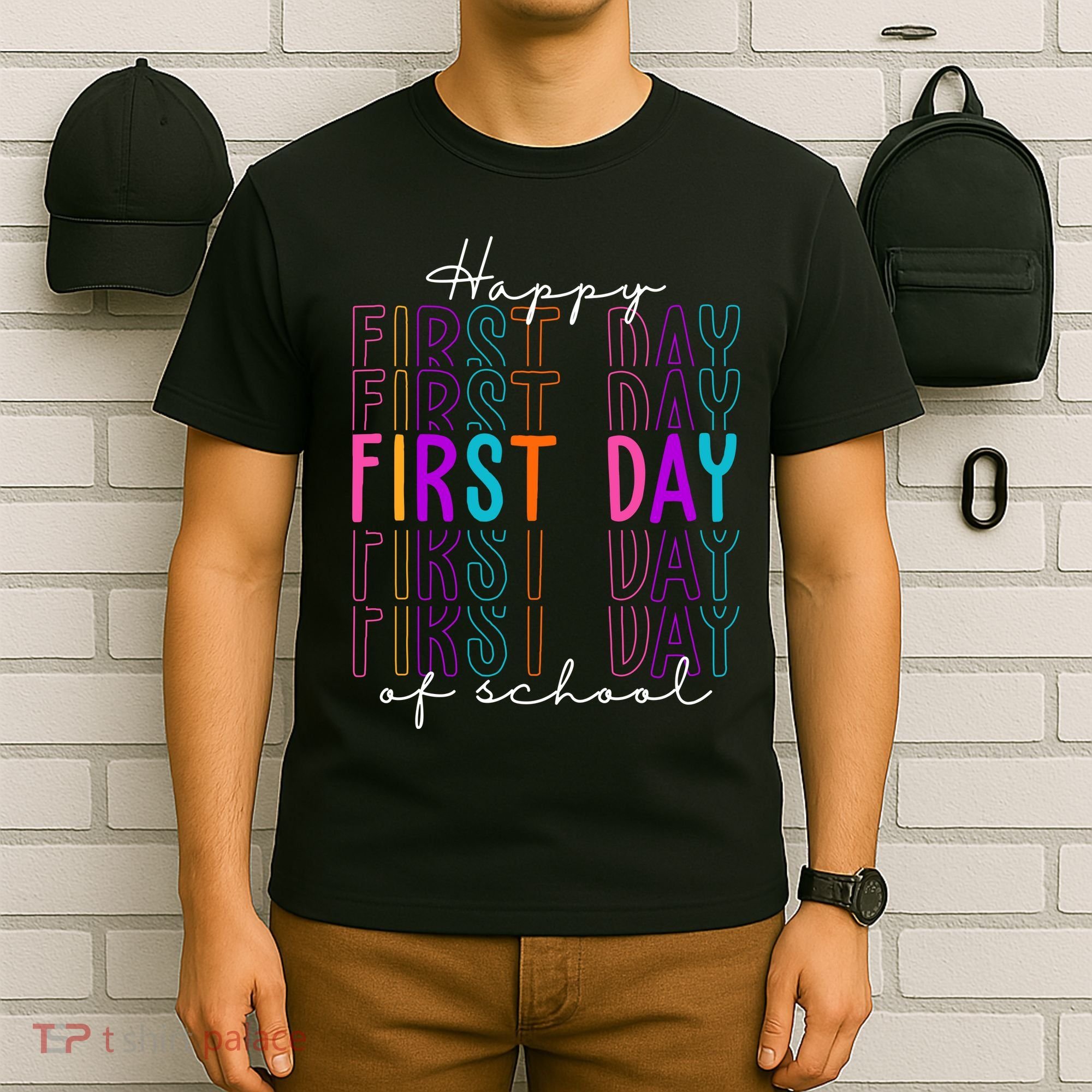 Happy First Day Of School Colorful T-Shirt