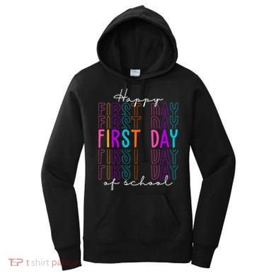 Happy First Day Of School Colorful Women's Hoodie