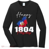 Haitian Flag Day Haiti 1804 For Proud Haitian Women's Long Sleeve Shirt thumb 0