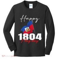 Haitian Flag Day Haiti 1804 For Proud Haitian Kids Long Sleeve Shirt thumb 0