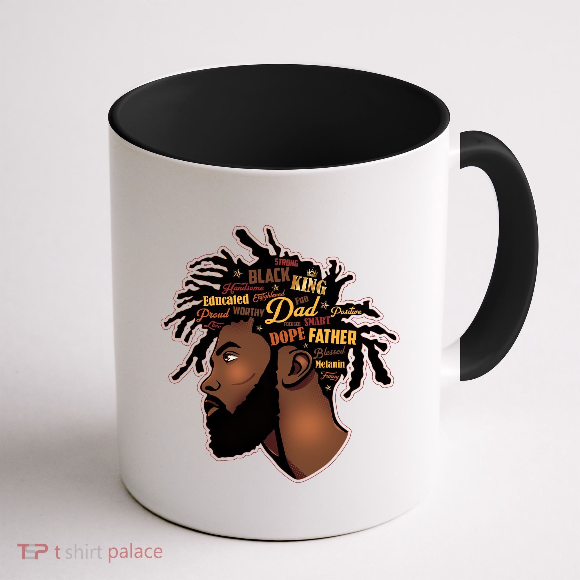 Happy Father's Day Black African American Dad Coffee Mug