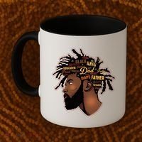 Happy Father's Day Black African American Dad Coffee Mug thumb 2