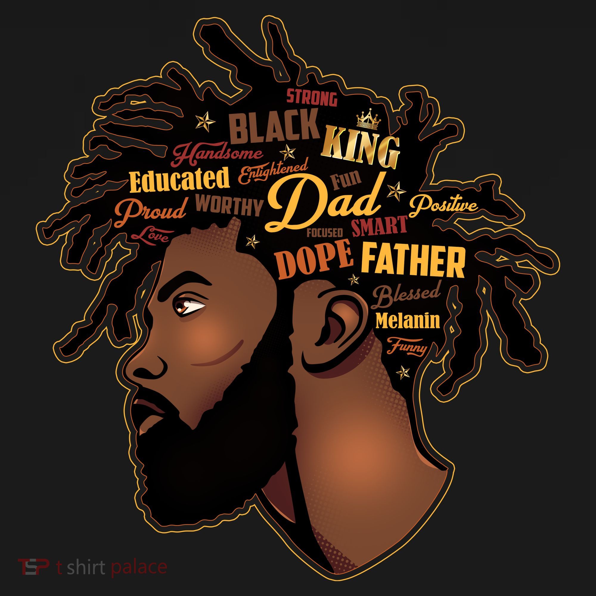 Happy Father's Day Black African American Dad Women's Hoodie