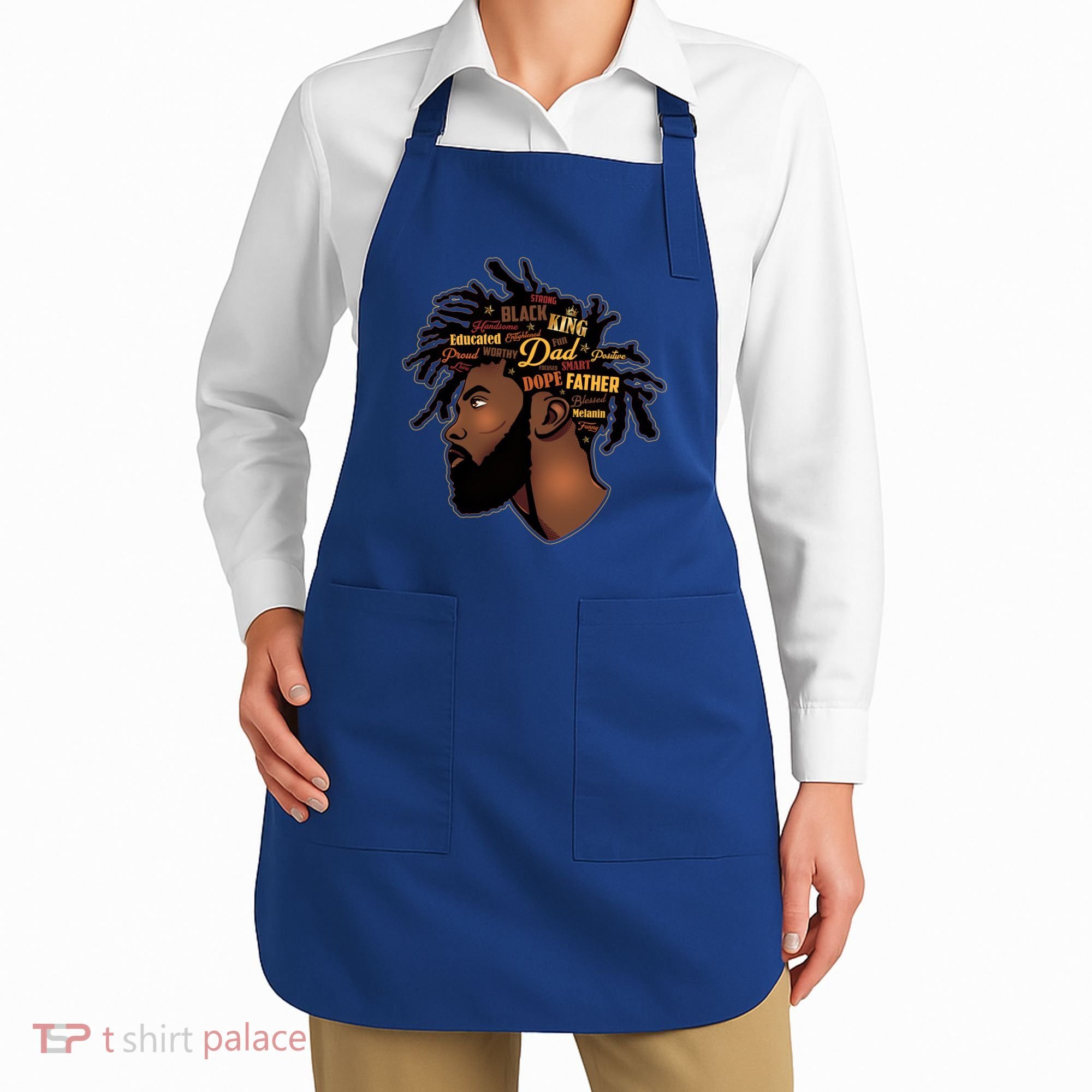 Happy Father's Day Black African American Dad Apron