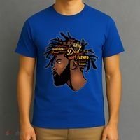 Happy Father's Day Black African American Dad T-Shirt thumb 3
