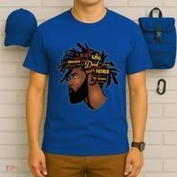 Happy Father's Day Black African American Dad T-Shirt thumb 6