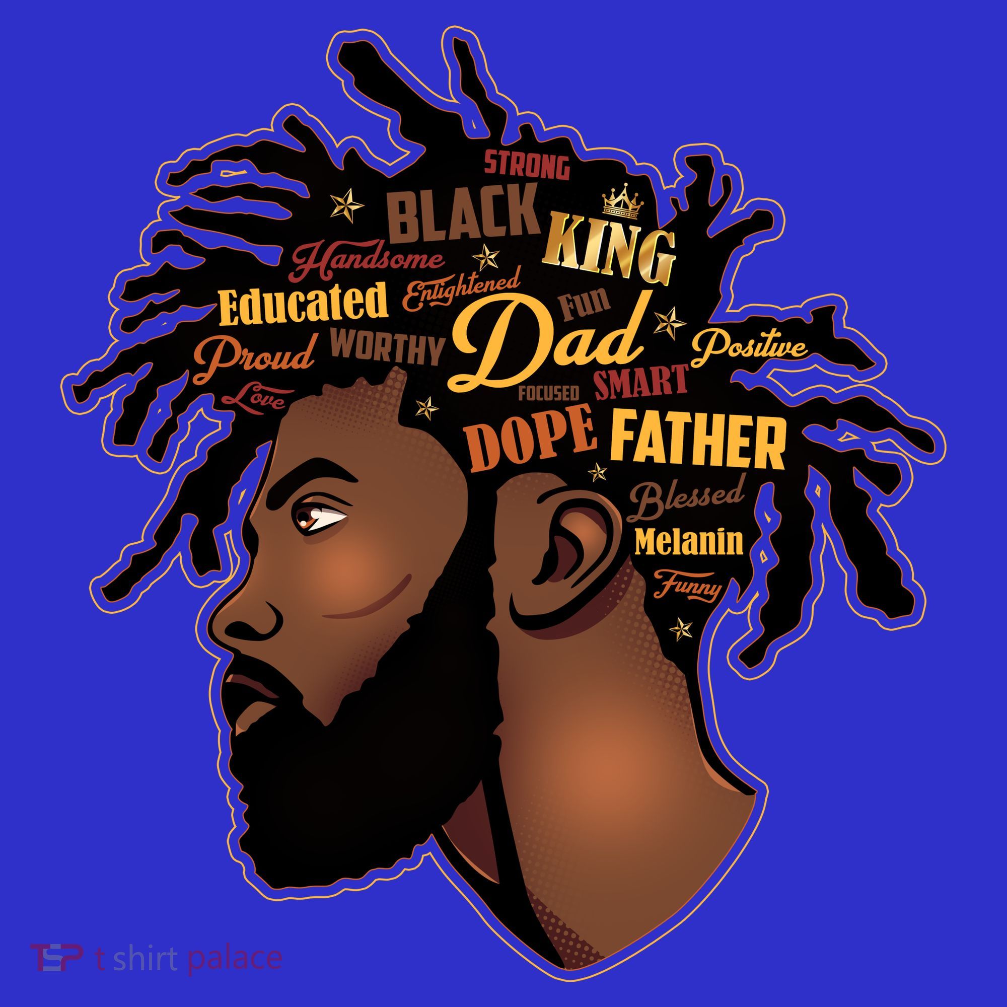 Happy Father's Day Black African American Dad Mousepad