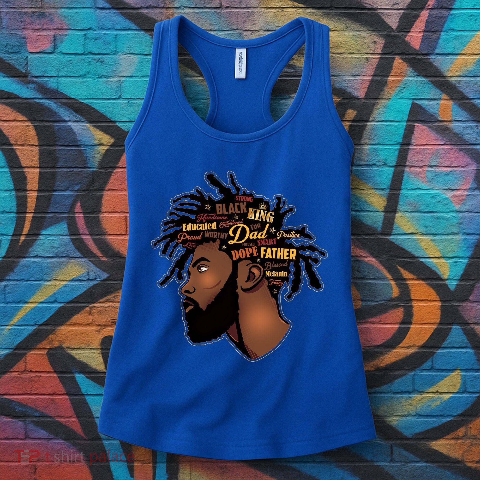 Happy Father's Day Black African American Dad Women's Tank Top