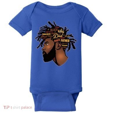 Happy Father's Day Black African American Dad Baby Bodysuit