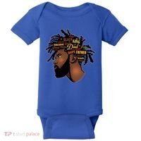 Happy Father's Day Black African American Dad Baby Bodysuit thumb 0