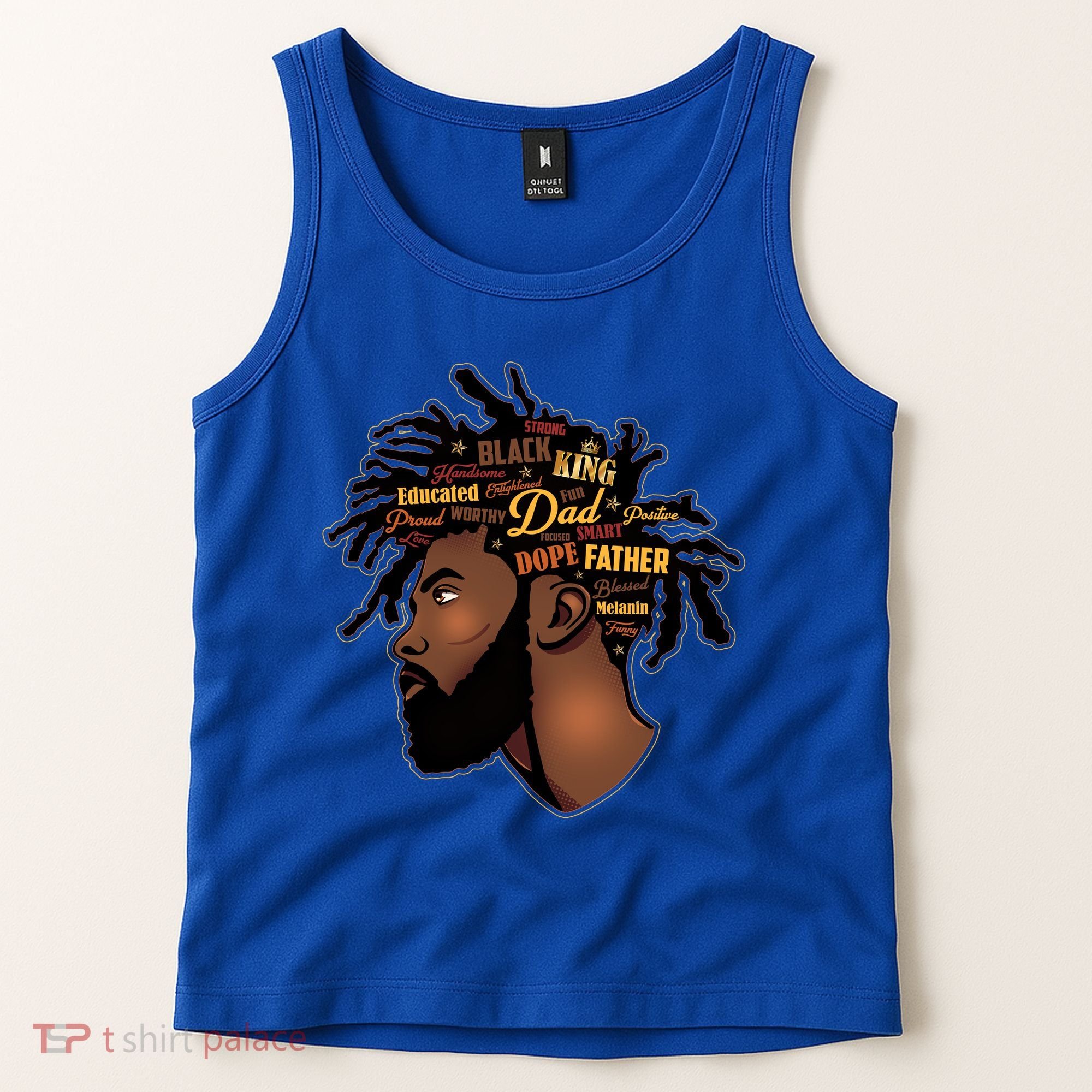 Happy Father's Day Black African American Dad Tank Top