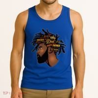 Happy Father's Day Black African American Dad Tank Top thumb 3