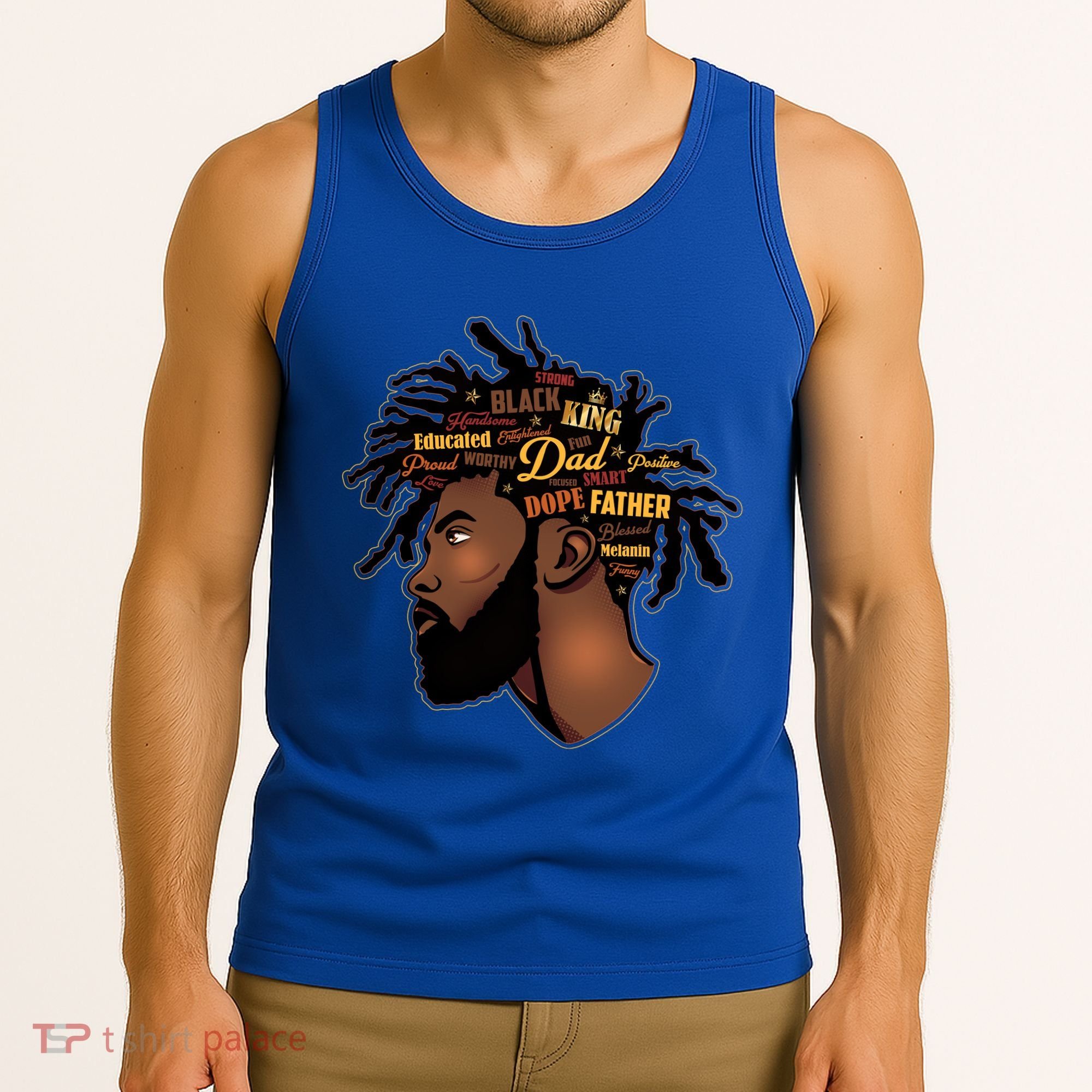 Happy Father's Day Black African American Dad Tank Top
