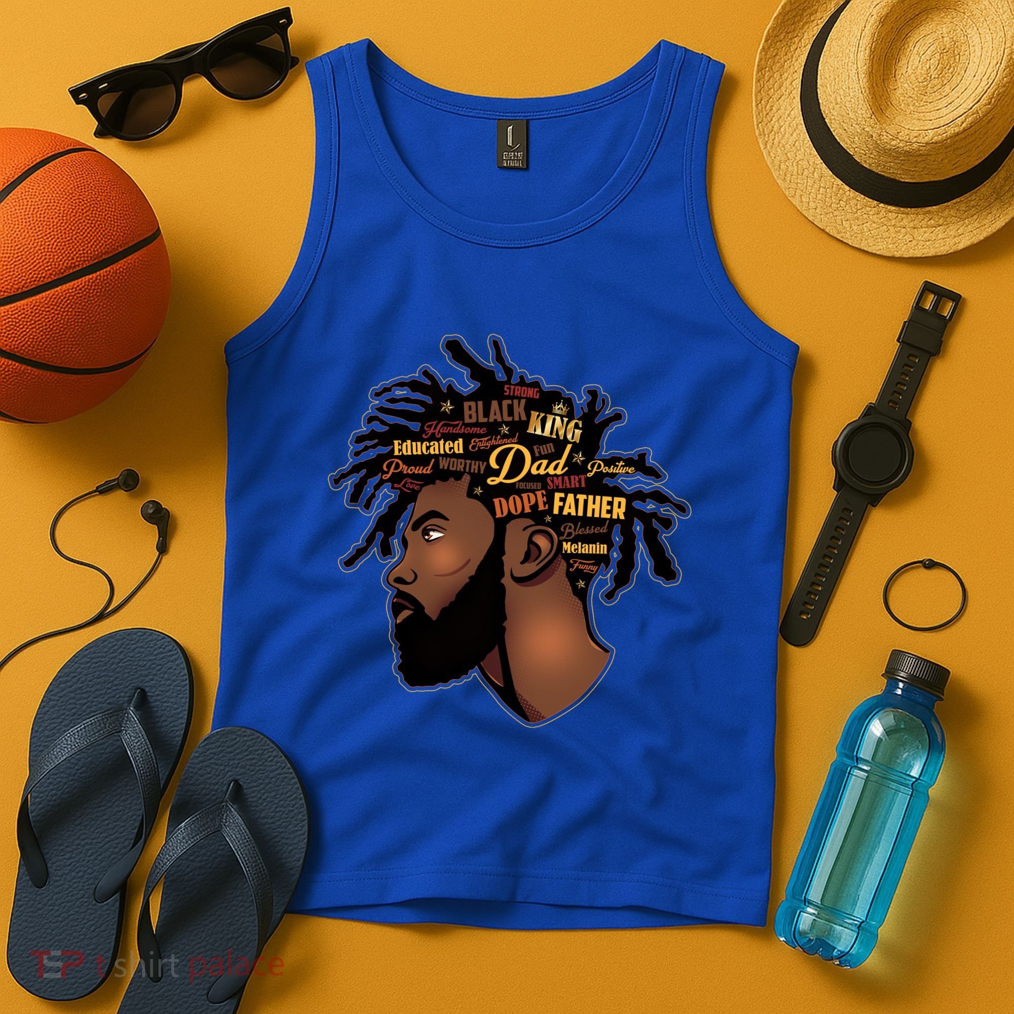 Happy Father's Day Black African American Dad Tank Top
