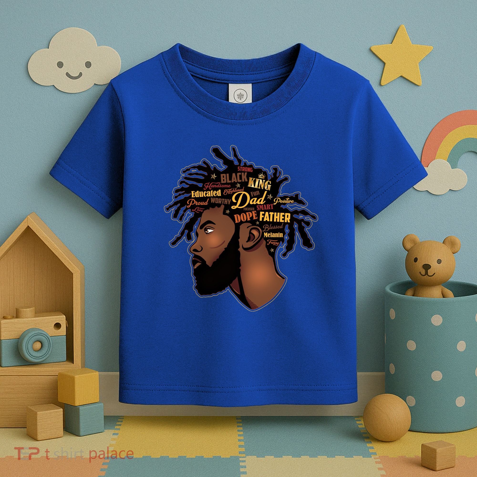 Happy Father's Day Black African American Dad Toddler T-Shirt