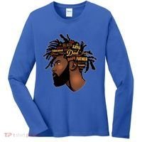 Happy Father's Day Black African American Dad Women's Long Sleeve Shirt thumb 0
