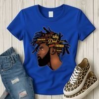 Happy Father's Day Black African American Dad Women's T-Shirt thumb 3