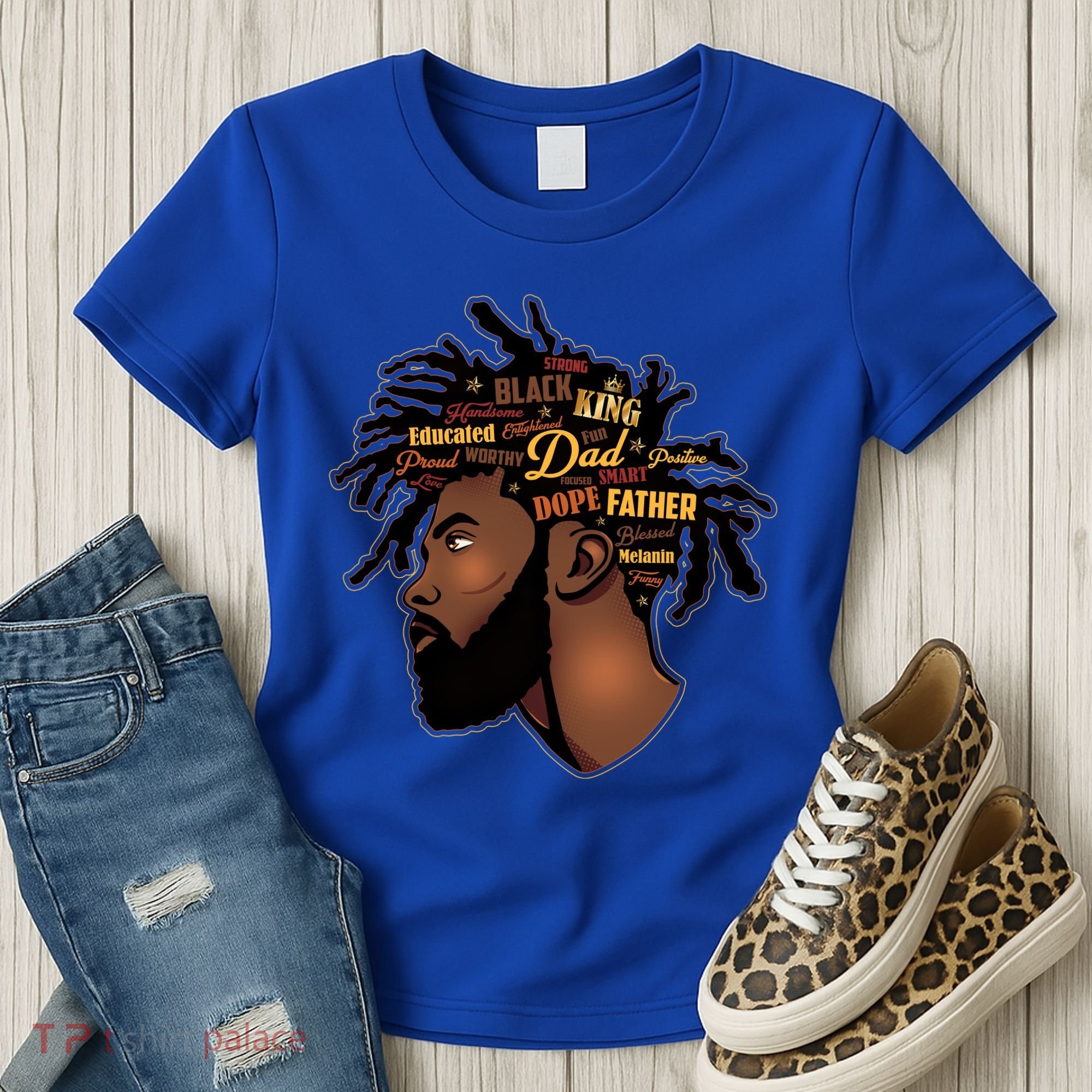 Happy Father's Day Black African American Dad Women's T-Shirt