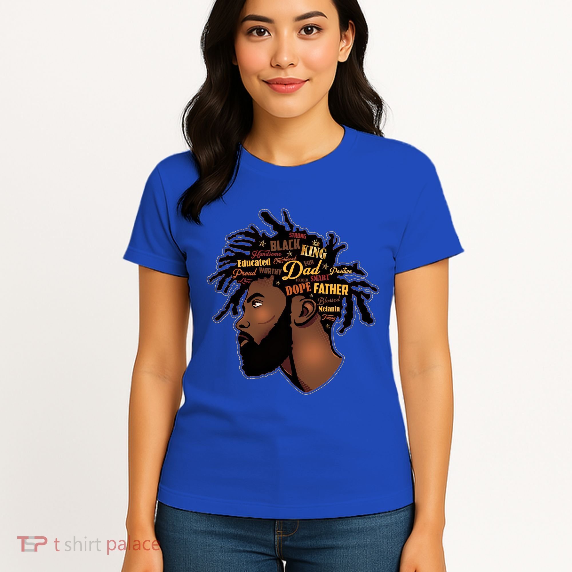 Happy Father's Day Black African American Dad Women's T-Shirt