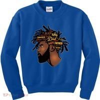 Happy Father's Day Black African American Dad Kids Sweatshirt thumb 0
