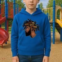 Happy Father's Day Black African American Dad Kids Hoodie thumb 2