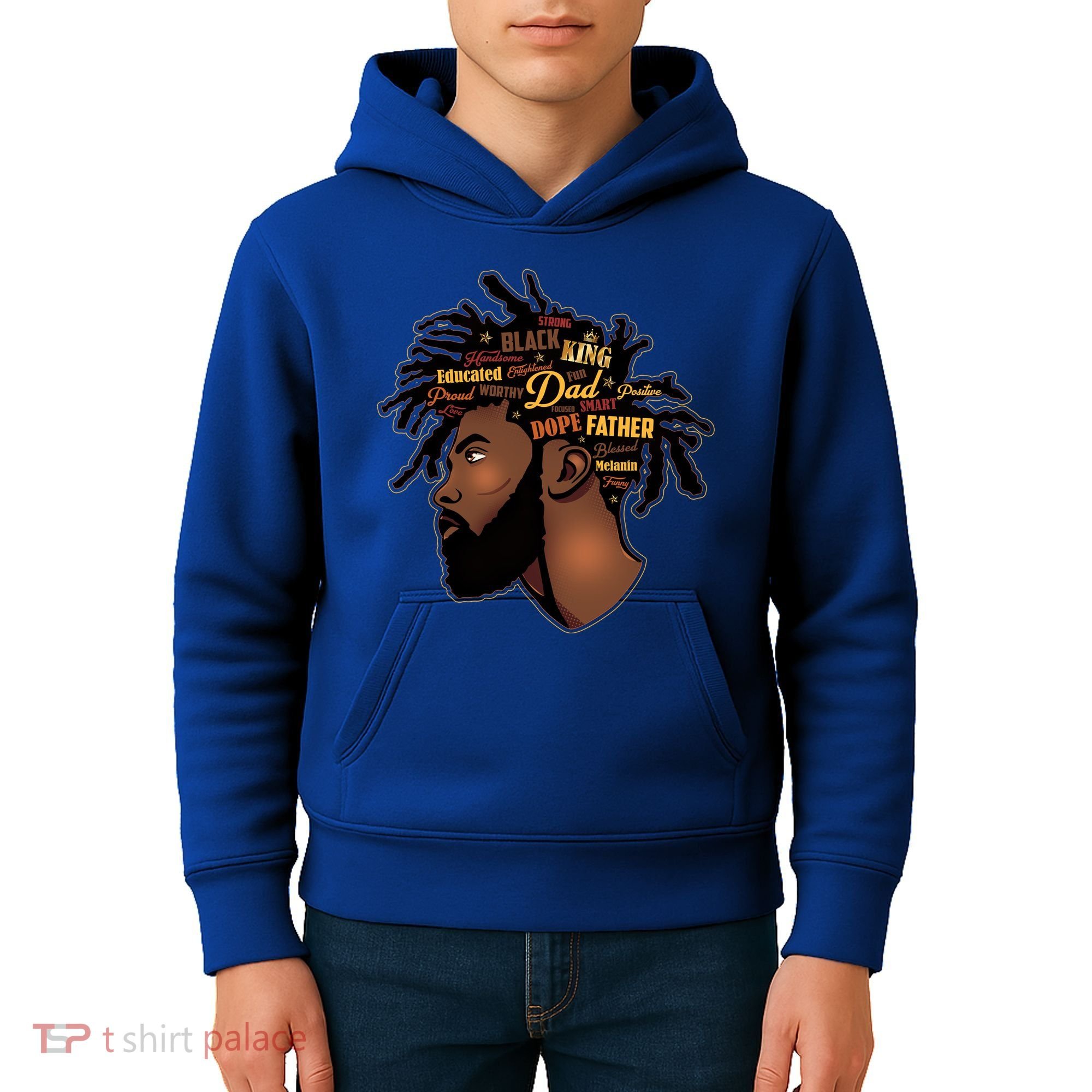 Happy Father's Day Black African American Dad Kids Hoodie