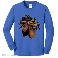 Happy Father's Day Black African American Dad Kids Long Sleeve Shirt thumb 0