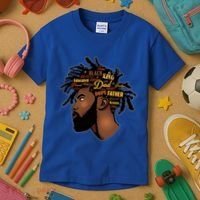 Happy Father's Day Black African American Dad Kids T-Shirt thumb 3