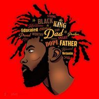Happy Father's Day Black African American Dad Santa Hat thumb 1