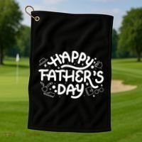 Happy Father's Day Dad Gift Golf Towel thumb 1