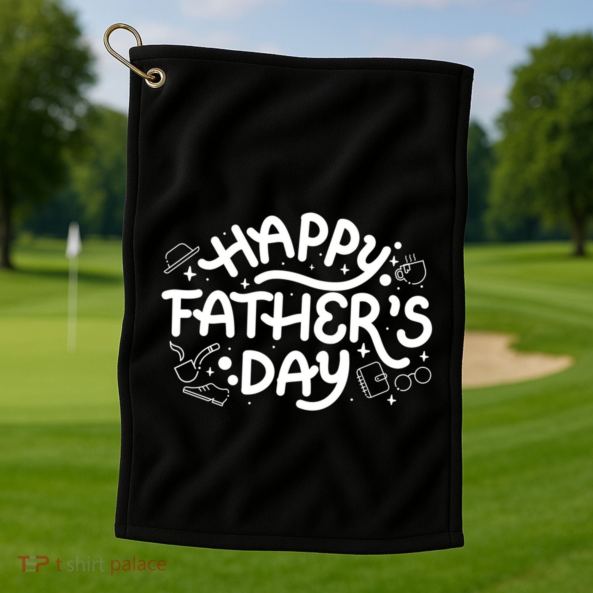 Happy Father's Day Dad Gift Golf Towel