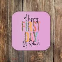 Happy First Day Of School Leopard Back To School Teacher Coaster thumb 0