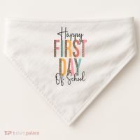 Happy First Day Of School Leopard Back To School Teacher USA-Made Doggie Bandana thumb 0