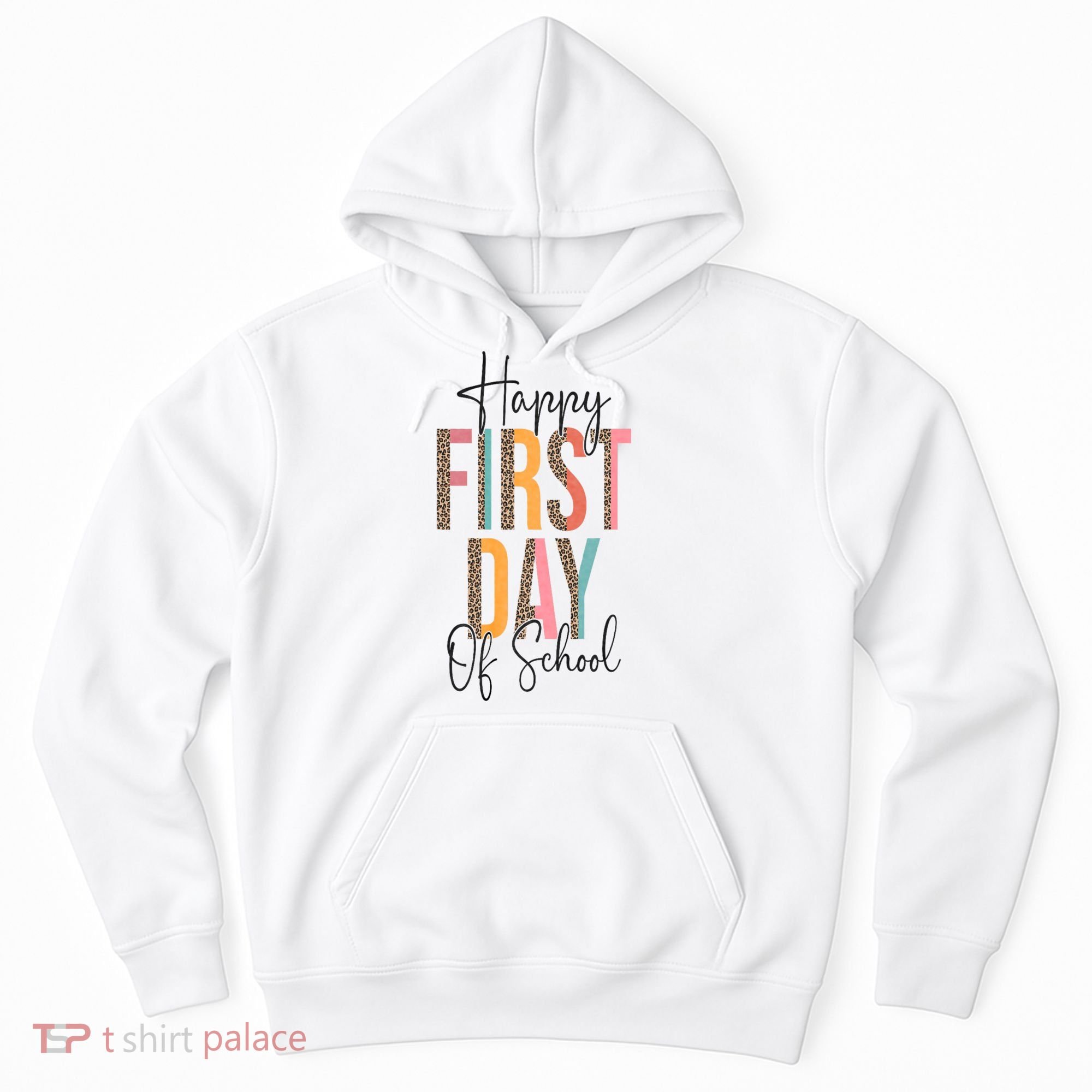 Happy First Day Of School Leopard Back To School Teacher Hoodie