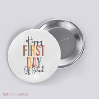Happy First Day Of School Leopard Back To School Teacher Button thumb 0