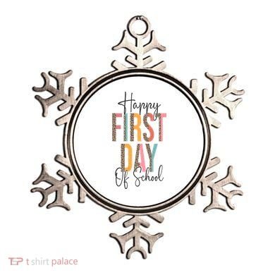 Happy First Day Of School Leopard Back To School Teacher Ornament