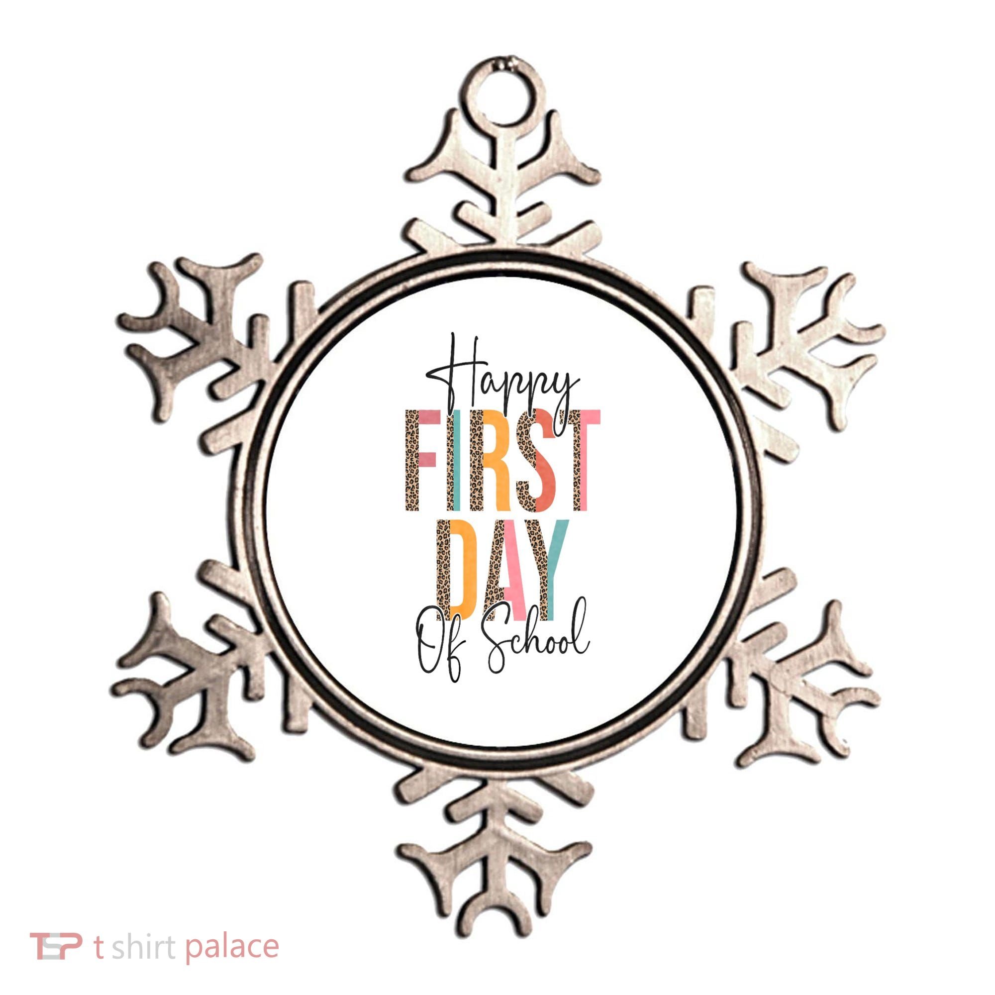 Happy First Day Of School Leopard Back To School Teacher Ornament