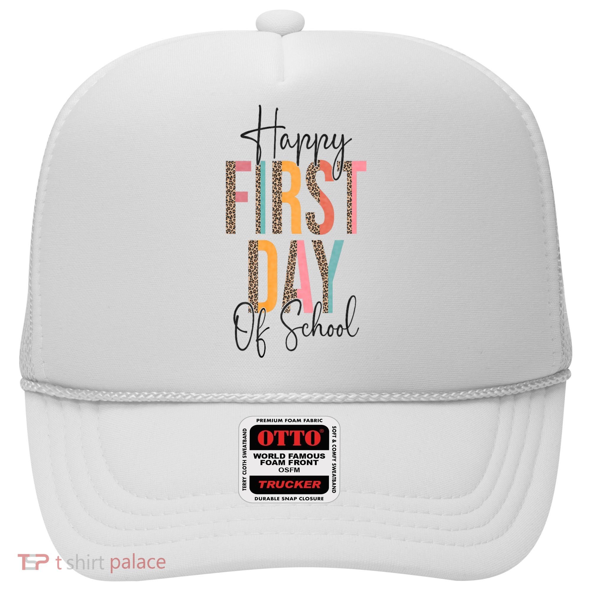 Happy First Day Of School Leopard Back To School Teacher Hat