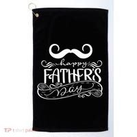 Happy Father's Day Dad Mustache Golf Towel thumb 0