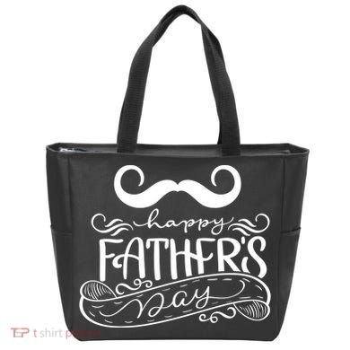 Happy Father's Day Dad Mustache Tote Bag