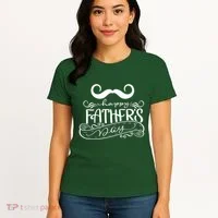 Happy Father's Day Dad Mustache Women's T-Shirt thumb 4