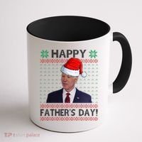Happy Father's Day Funny Joe Biden Christmas Coffee Mug thumb 1