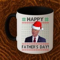 Happy Father's Day Funny Joe Biden Christmas Coffee Mug thumb 2