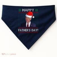 Happy Father's Day Funny Joe Biden Christmas USA-Made Doggie Bandana thumb 0