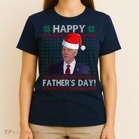 Happy Father's Day Funny Joe Biden Christmas T-Shirt thumb 4
