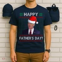Happy Father's Day Funny Joe Biden Christmas T-Shirt thumb 6