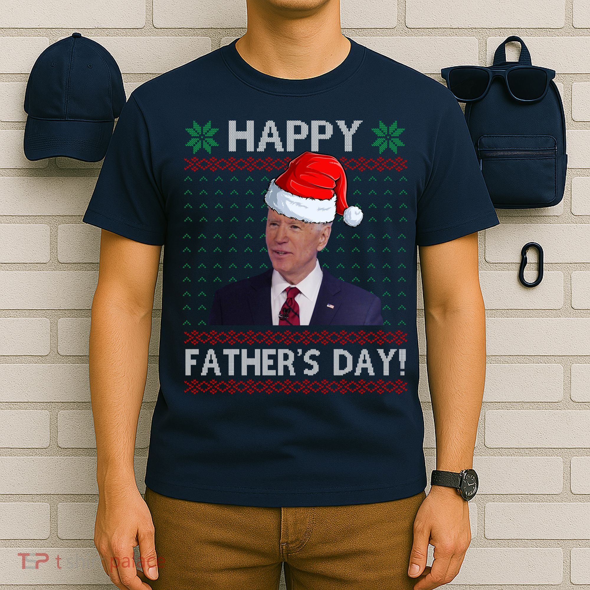 Happy Father's Day Funny Joe Biden Christmas T-Shirt