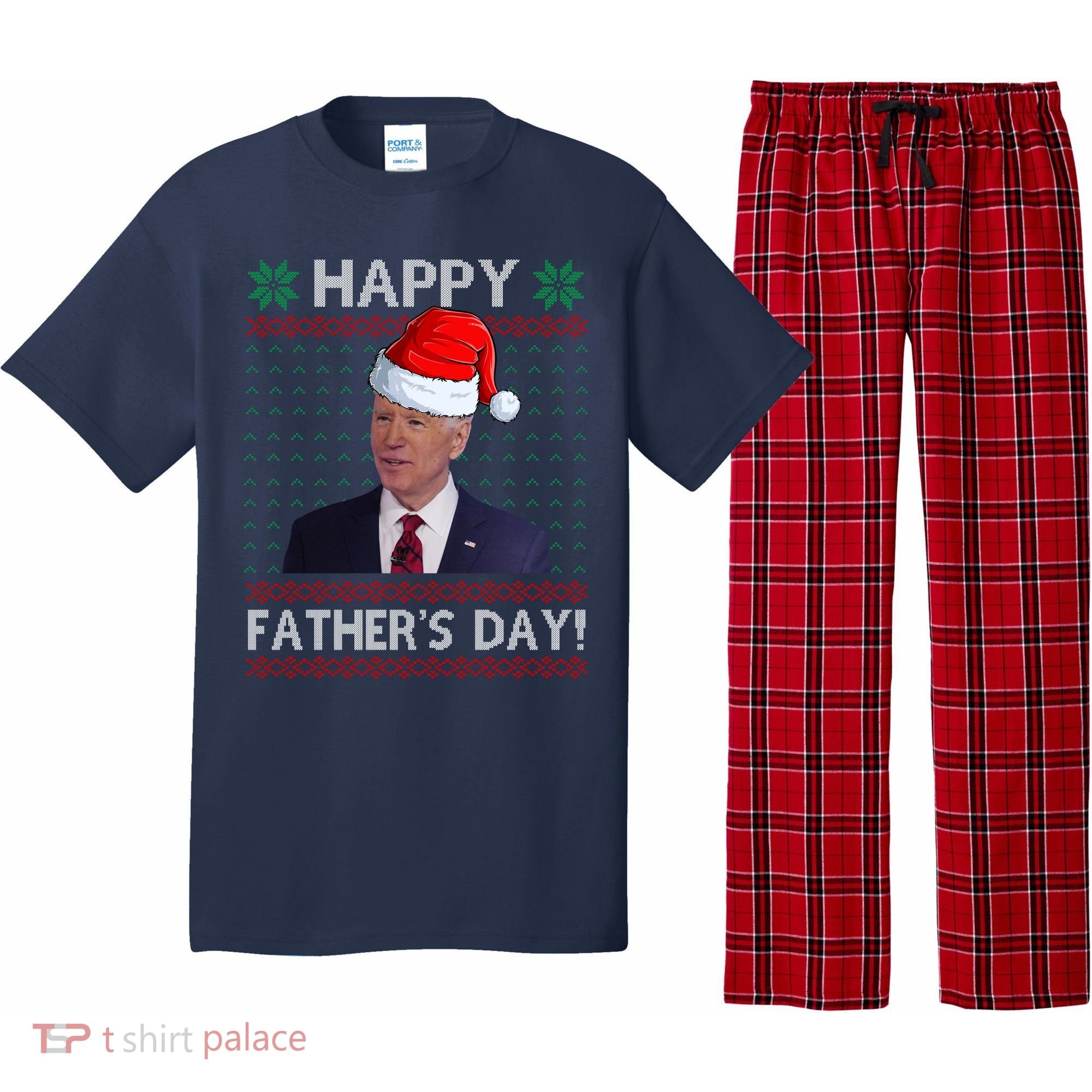 Happy Father's Day Funny Joe Biden Christmas Pajama Set