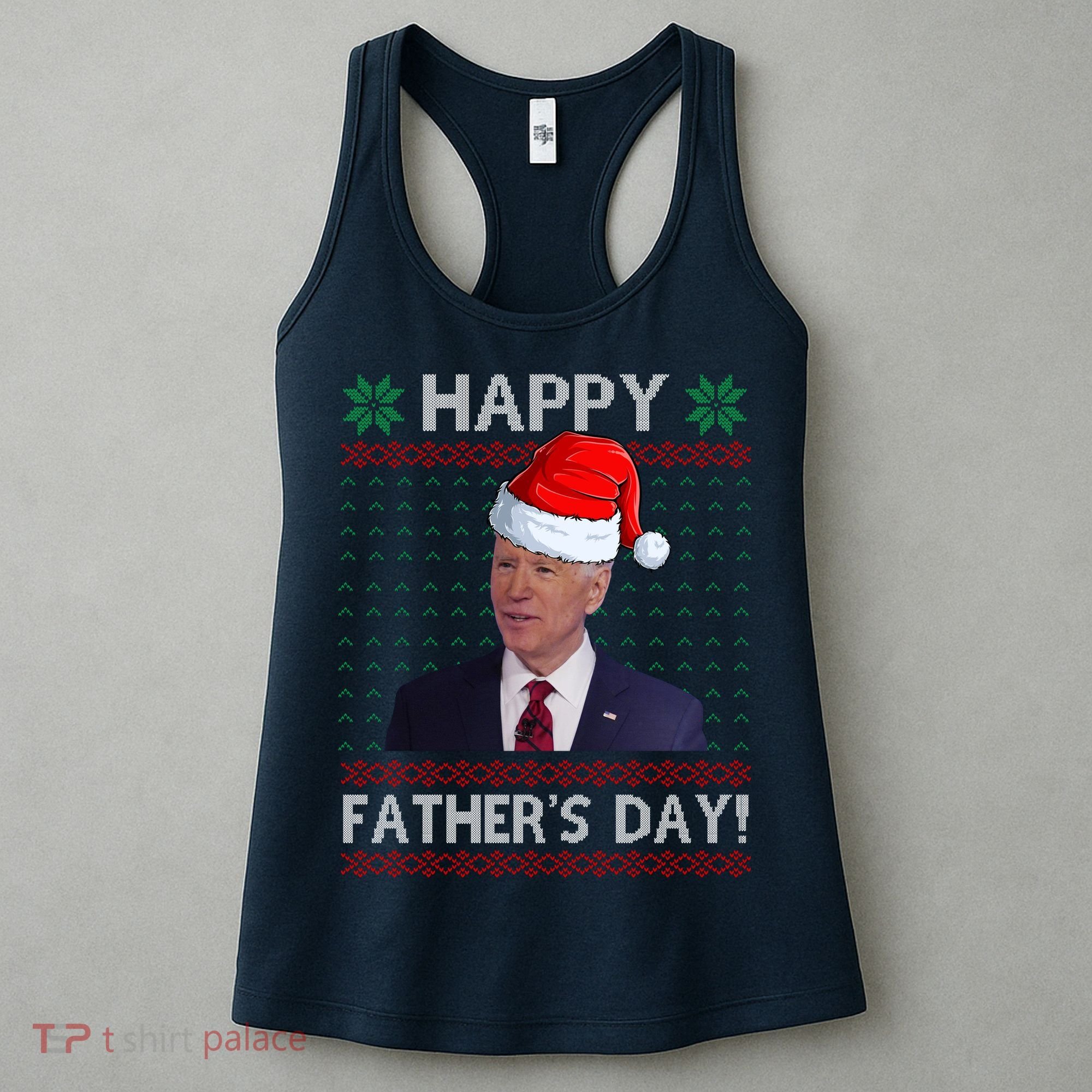 Happy Father's Day Funny Joe Biden Christmas Women's Tank Top