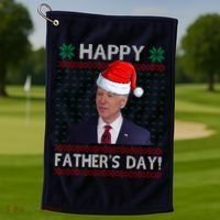 Happy Father's Day Funny Joe Biden Christmas Golf Towel thumb 1